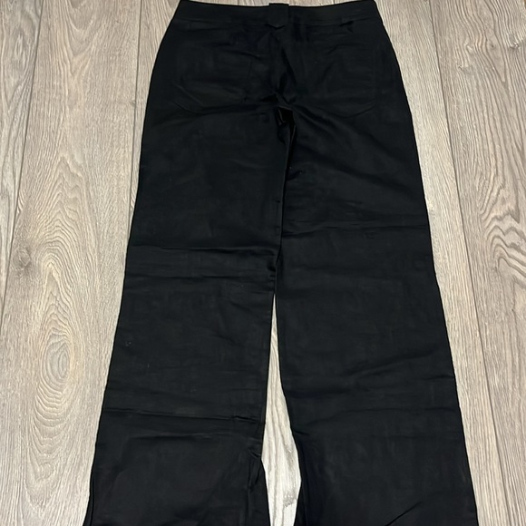 Max Studio Linen Wide Leg Sailor Pants Black Size 6 NEW - Picture 5 of 6